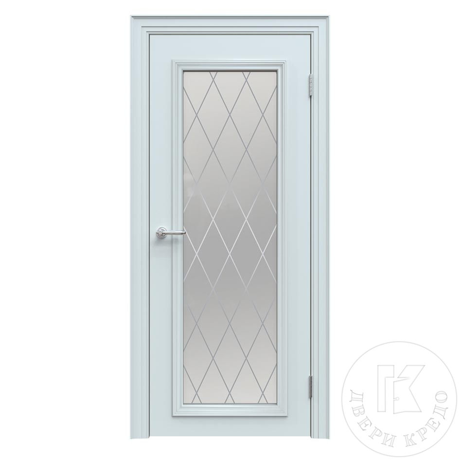 Дверь остеклённая окрашенная эмалью ПДО.401 светлая